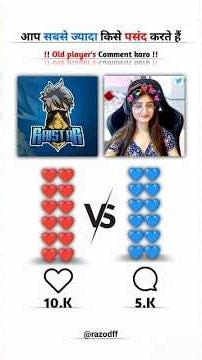 Raistar❤️ vs payal gaming 💙#short#ytshorts #freefire