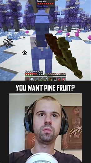 Taming a reindeer in the Blue Skies mod! #minecraft #minecraftclips #minecraftmods