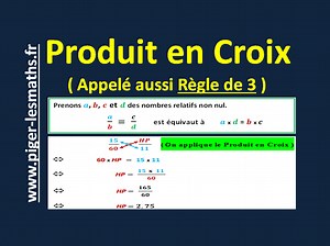 Produit en Croix | Règle de 3 | Quartrième Proportionnelle | Piger-lesmaths