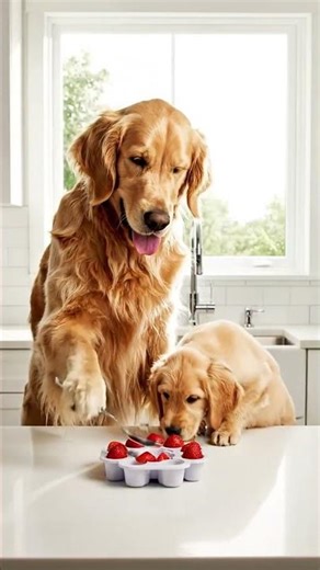 Golden Retriever Mom Makes Homemade Popsicles for Puppy! 🍦🐶 Summer Treat Adventure