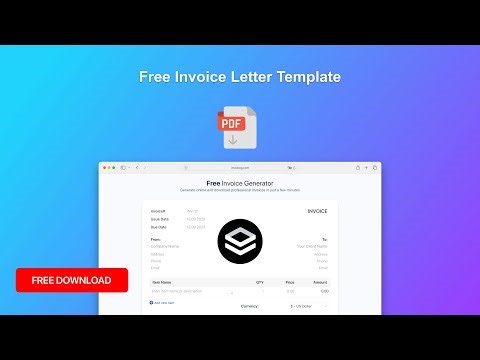 Creating Professional Invoice Letter Template | Invoice Maker Tutorial