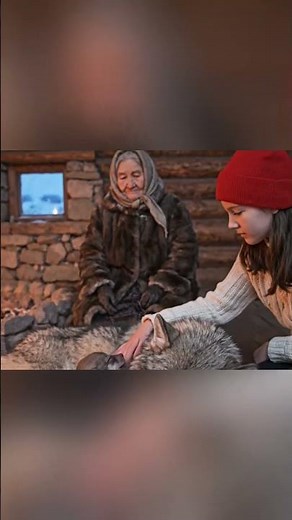 Grandma & Girl Brave Snow for Wolf Pups & Cows!
