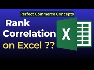 "How to Calculate Rank Correlation in Excel | Spearman & Kendall Explained #perfectcommerceconcepts