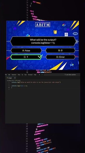 What will be the output? console.log( false + 1 );