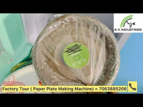 Paper Plate Machine Live Setup Full Information on Video