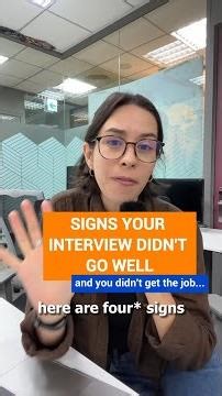4 signs your job interview didn't go well