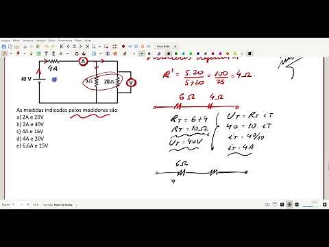 (PUC) O esquema abaixo representa um circuito elétrico, composto de uma fonte de tensão...