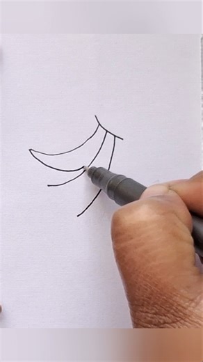 1min banana drawing step by step #art #easydrawing #shorts