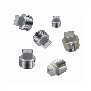 [Hot Item] Stainless Steel Bsp Thread Hydraulic Pipe Fittings Square Plug