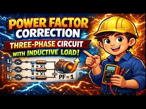 Power Factor Correction⚡Three‑Phase Circuit (RL Load) 💡 FULL DETAILS! - TINA-TI & MATLAB/Simulink