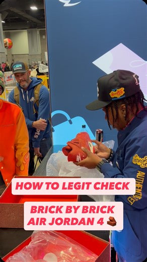 Sneaker Con on Instagram: "How to Legit Check Brick by Brick Air Jordan 4 🧱 ☀️ Ft Lauderdale Jan 10 🌵 San Antonio Feb 7 ⛩️ Nagoya Feb 14 🎟️ Tickets : Sneakercon.com"