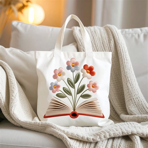 Open Book With Flowers PNG, Floral Book Clipart, Embroidery-style Reading Illustration for Sublimation and POD, Love for Books PNG, Bookish - Etsy