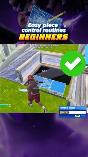 EASY✅ PIECE CONTROL DRILLS FOR BEGINNERS🚸 #fortnitepractice #fortnitemap #fortnitebeginner