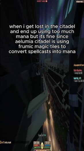 Aelumia Citadel is turning spellcasts into mana in wynncraft!