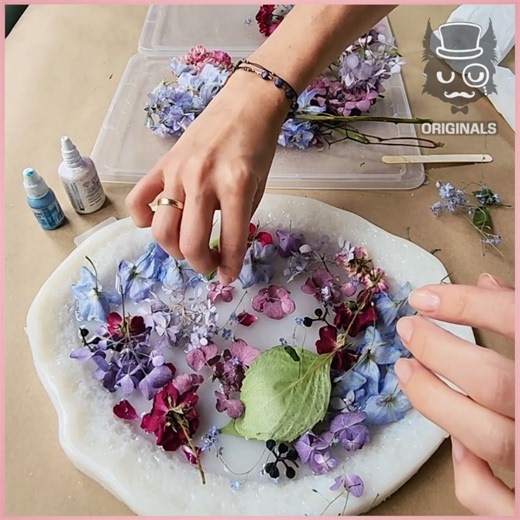 Create Frosted Floral Coasters ! 🥹💐❄️ | Simple