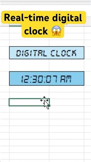 Real time Digital Clock |How to Create Digital Clock in Microsoft Excel | Digital Clock in Excel VBA