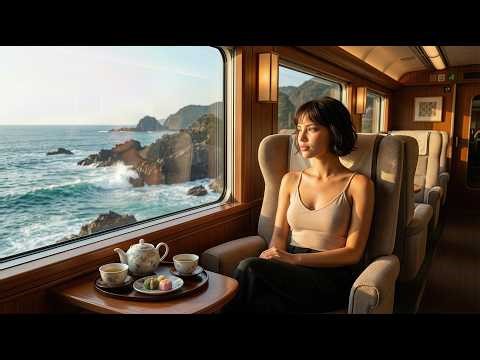 Relaxing Japanese Train Journey 🚂 Gono Line Ocean View (Focus Music / Study with Me)