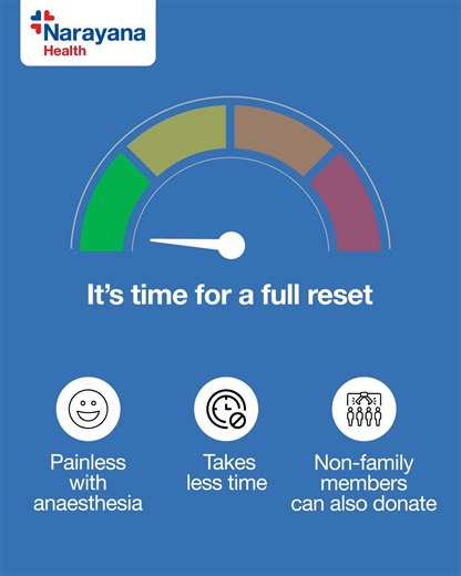 Bone marrow transplant isn’t as scary as it seems. With advanced medical science, the procedure has become easier, safer, and more widely available. Learn the facts, step forward, and become a donor. You could save a life. #NarayanaHealth #TakeCare #BoneMarrowTransplant #BMT #Misconception | Narayana Health