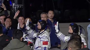 Sending off ceremony for Chinese astronauts ahead of launch