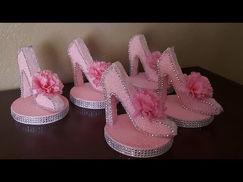 DIY Quinceañera Heel Centerpiece