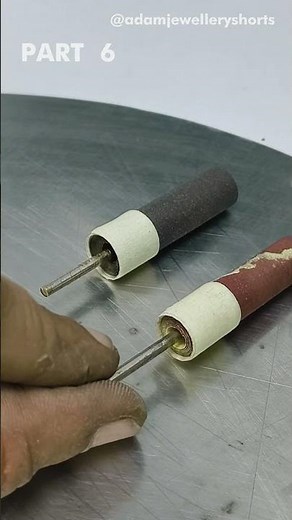 Silver Band Ring Making with Gemstone Flush Setting | Handmade Jewellery | Part- 6 #adamjewellery