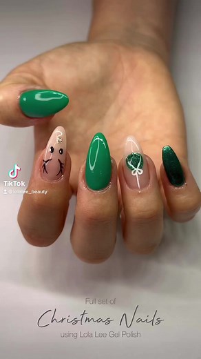 Full Set of Christmas Nails using Lola Lee ✨ Products used: Brush On Gel - Soft Nude Gel Polish 162 Gel Polish 053 Gel Polish 071 (French White) Gel Polish 151 Gel Polish 041 #lolalee #lolaleebeauty #fyp #foryou #foryoupage #beauty #nails #lolaleegel #southafrica #beauty #tutorial #christmas #transition #beautytok #rarebeauty #fyp #christmasnails #christmasnailsart #reels #snowflakenails | Lola Lee Beauty Products | Facebook