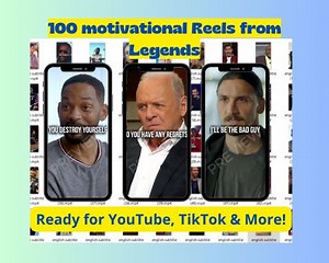 100 Motivationsrollen von berühmten Persönlichkeiten - Perfekt für Social Media - Etsy.de