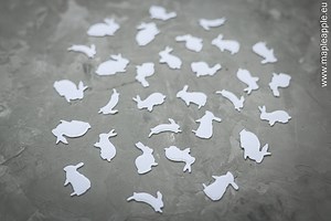 Tiny Easter Bunnies Shaker Cards Filler for Spring Cards - White Die Cut Party Table Confetti for Easter Dinner - Easter Diecut Rabbit Decor - Etsy UK