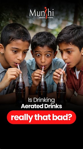 Dr. Abhijit Munshi | Munshi Surgical Hospital on Instagram: "Liquid sugar is doing more damage than we realise. We casually drink aerated drinks, and often let our children have them too. But have we ever paused to realise just how harmful these sugary drinks can be for both adults and kids? A small 250 ml aerated drink contains 26 grams of sugar, that’s 6½ teaspoons in one go. We would never eat that much sugar directly, yet we drink it without a second thought. What’s worrying is how normal th