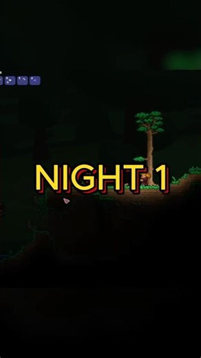 NIGHT 1 IN TERRARIA #terraria #gaming
