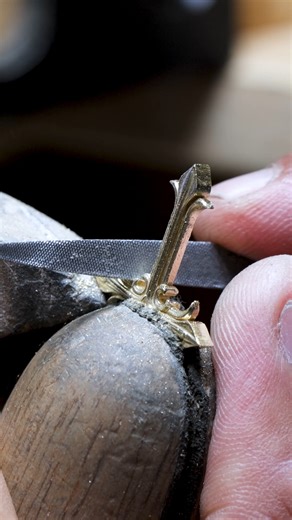 1.1K views | In the stillness of the bench, faith begins as sound. Each delicate stroke reveals the cross that will be carried close to the heart. See the finished pendant on our site. #proclamationjewelry | Proclamation Jewelry | Facebook