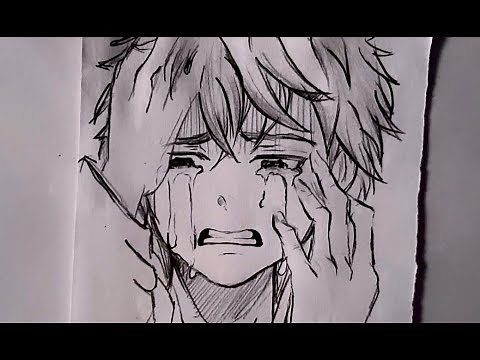 ᴴᴰ Easy How To Draw An Anime Male Manga Crying Sad