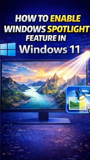 Enable Windows Spotlight in Seconds #shorts