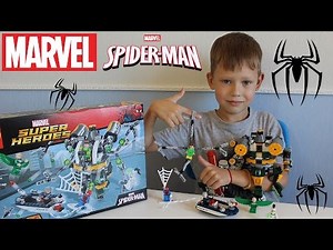 Обзор Lego Spider Man Doc Ock's Tentacle Trap Super Heroes 76059 Review