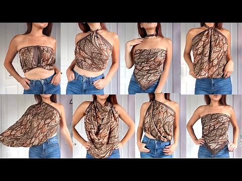 9 TRENDY AF WAYS TO TIE A SILK SCARF INTO A SHIRT (PART 1) | How to wear a silk scarf
