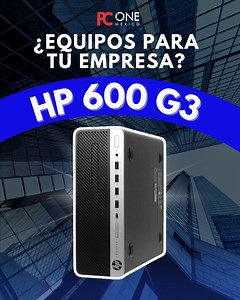 3K views · 12 reactions |  HP ProDesk 600 G3 i5 7ª Gen • 16 GB RAM • 240 GB SSD Perfecta para oficina, escuela o negocio. Rinde como nueva, ¡a un súper precio! ✨ Reacondicionada, con posibles detalles estéticos, pero funcionando al 100%.  Escríbenos y hazla tuya hoy. #PCOneMéxico #ProDesk600G3 #Reacondicionados #Equipazo | PC ONE México | Facebook