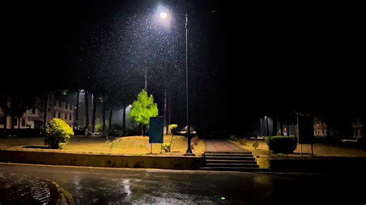 First snowfall at Hazara University, A serene view where every snowflake adds a touch of quiet beauty ❄️🌨️🙌🏻❤️.