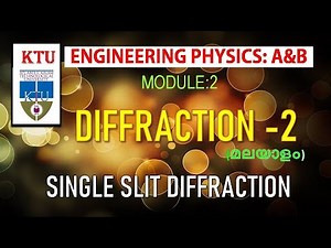 Diffraction-2: Single slit diffraction | KTU | Engineering Physics |Module-2