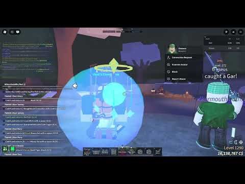 script bro fishing inside a wall and catching fish in under 1 second or less and perfect catching it