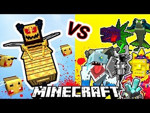 Queen Bee Vs. Mowzie's Mobs in Minecraft