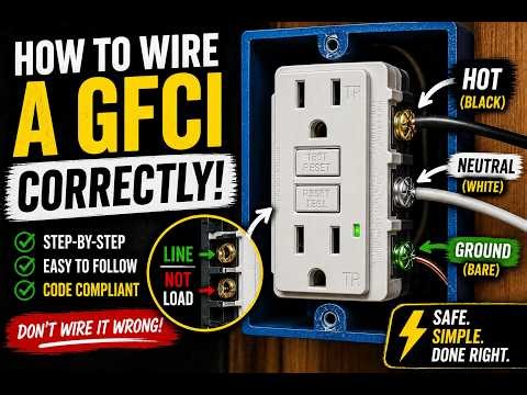 How to Wire a GFCI Outlet CORRECTLY (Step-by-Step)
