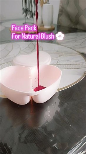 Natural Face Pack for Pink & Glowing Cheeks | Homemade Blush Glow Pack🌸💕😍✨🤍🦋