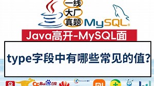 Java高开（MySQL面试）type字段中有哪些常见的值？_哔哩哔哩_bilibili