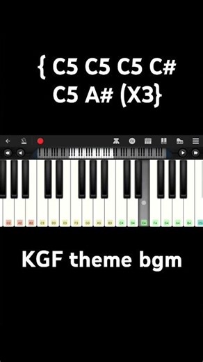 kgf theme bgm on piano