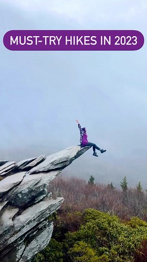🥾 Try these 3 hikes in western NC this year! Full guides at the link in bio. 🙌 📍Linville Falls, Burke County 📍Rough Ridge, Blue Ridge Parkway 📍Grandfather Mountain & Swinging Bridge Thanks to @assya_abourabia for sharing these recommendations! 🙏💜 Follow her for more NC adventures. | RomanticAsheville.com Travel Guide