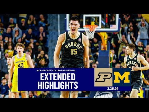 No. 3 Purdue at Michigan: College Basketball Extended Highlights I CBS Sports