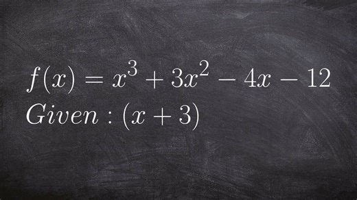Given one factor find all of the remaining factors using synthetic division