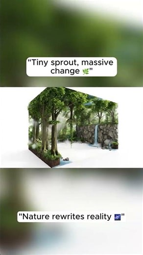 🌱Cube Rewritten by Nature⚡ #intresting #subscribre_like #naturetakesover #mindbending #forestmagic