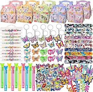 Butterfly Party Favors Fairy Birthday Party Supplies for Girls Kid Toy Gift Prize Goodie Bag Stuffer Butterfly Decorations Party Favors