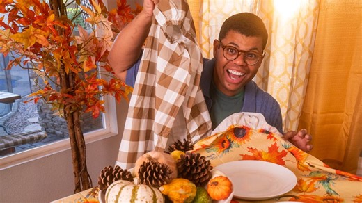 Make any table holiday-ready with a fitted tablecloth